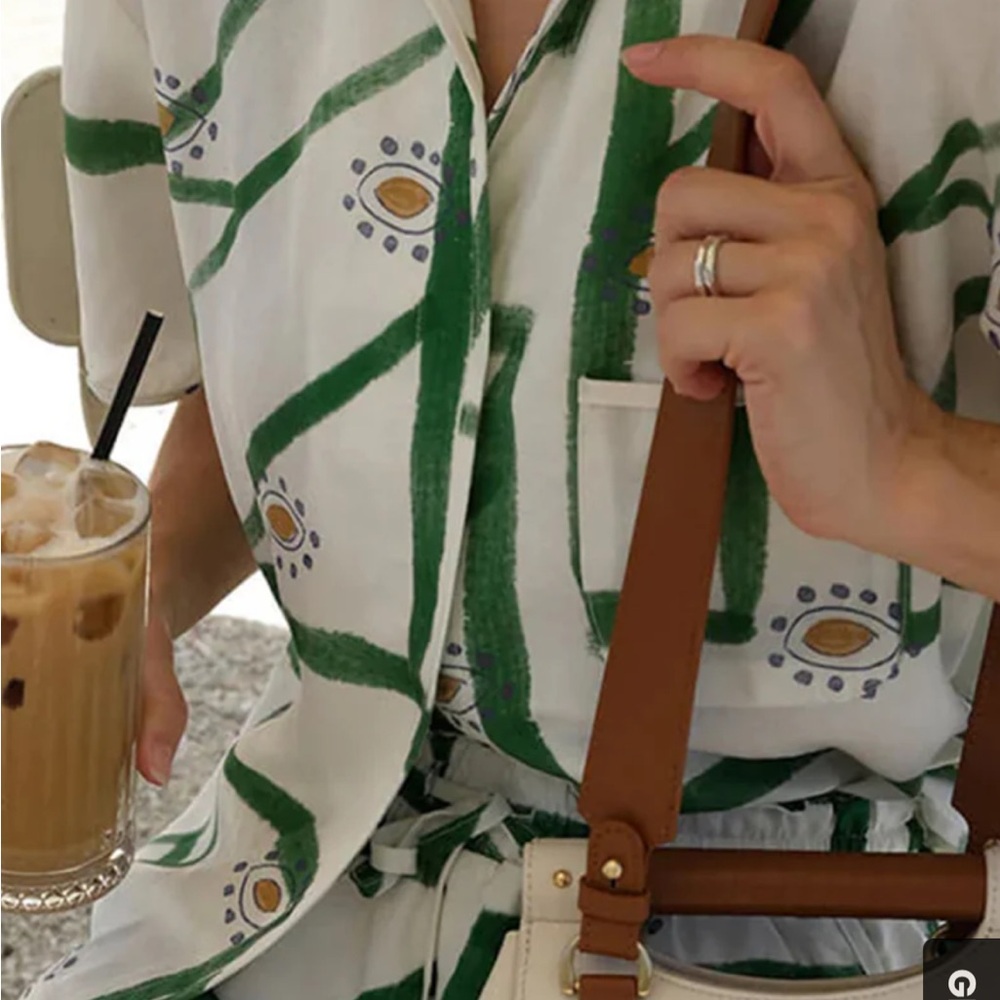 Commense Print Drawstring Shorts Set